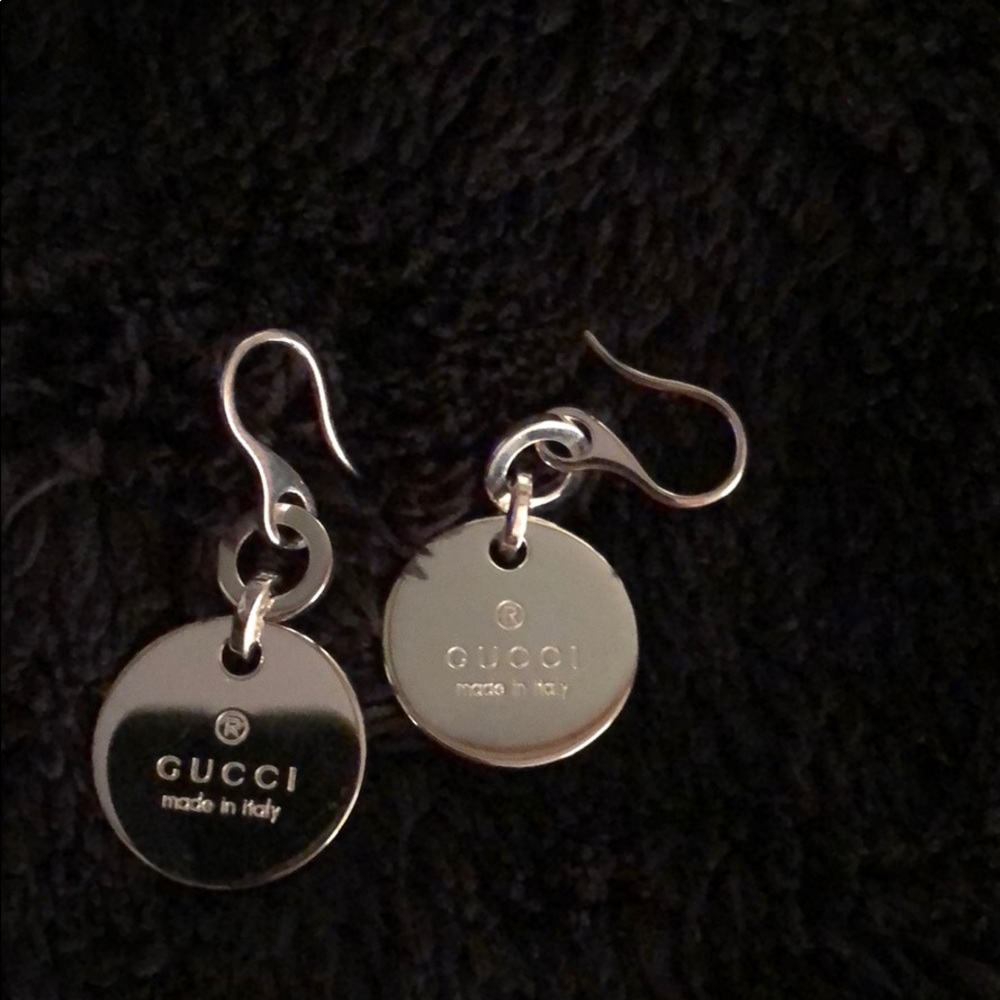 Gucci Silver Earrings Authentic, New